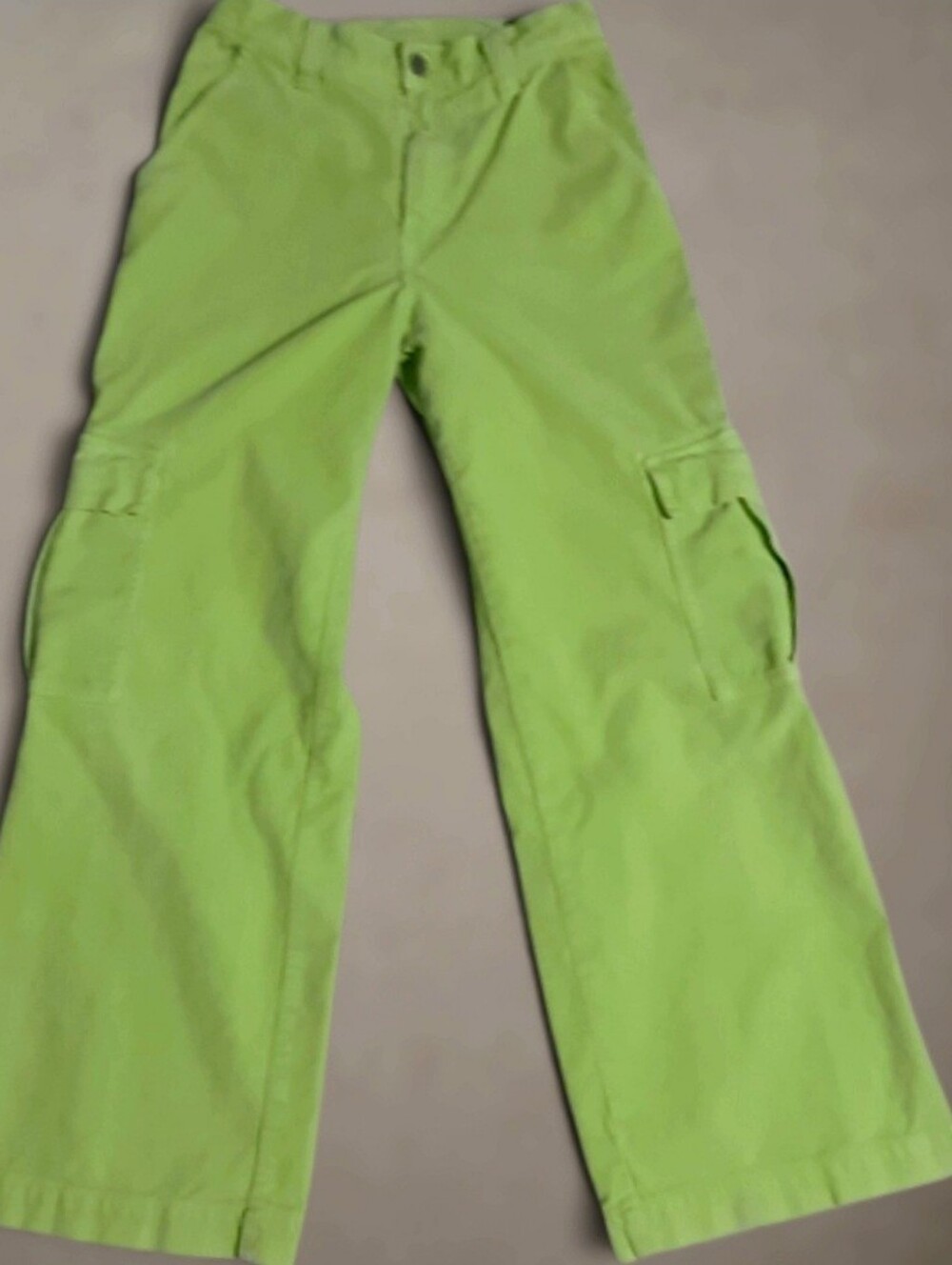 💣 Brandy Melville J. Galt Tatum Lime Green Corduroy Cargo Pants Small